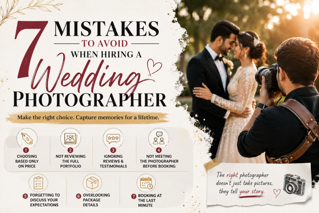 7 Mistakes to Avoid When Hiring a Wedding Photographer